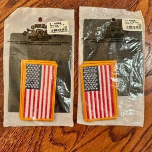 NWT American Flag Patches 4 Reverse Army Uniform IRA GREEN 3 1/4 X 1 13/16 VTG